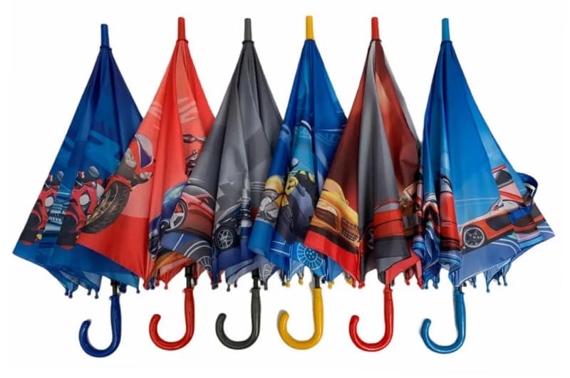 Парасоля-тростина дитяча F146 "Перегони" від flagman 6 кольорів р.68 см