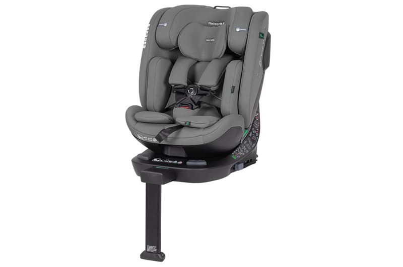 Автокрісло CRL-15101 "Meteorit F" Seashell Grey 40-150 см, i-Size, ISOFIX, з поворотом, опорна стійка CARRELLO