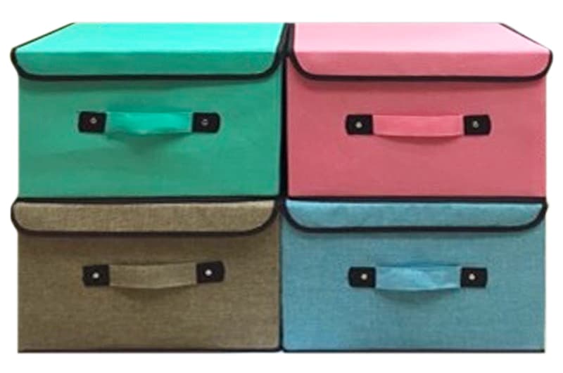 Корзина-скриня для іграшок CLR604 з кришкою (4 види) в кульку 40*24*25 см