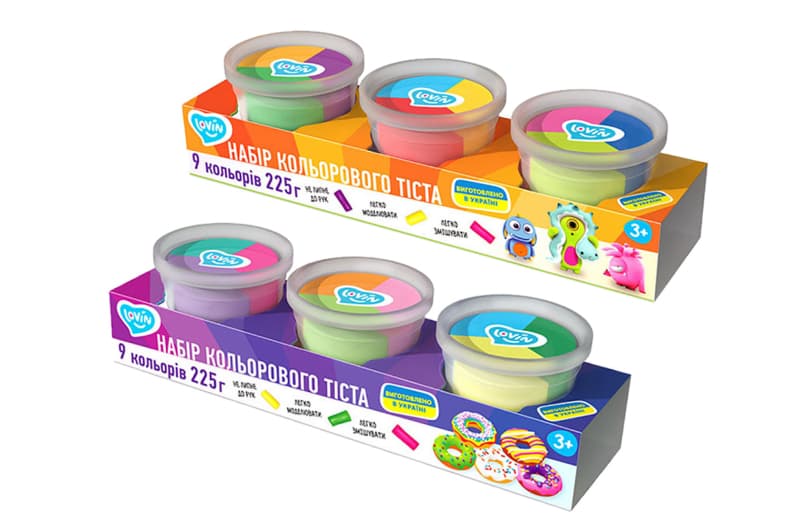 Набір для ліплення з тістом 3 cups Multi-colored 41188 TM Lovin
