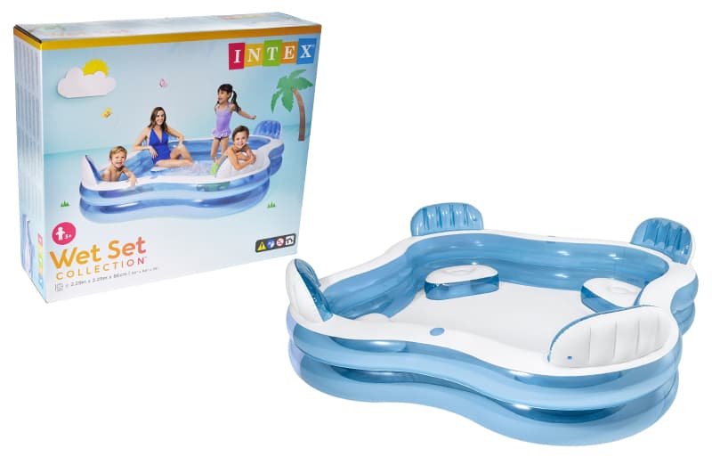 Басейн INTEX "Сімейний" в коробці 56475 р.229*229*66см