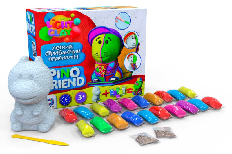 Набір легкого стрибаючого пластиліну Pino Friend Роккі ТМ Moon light clay 70060