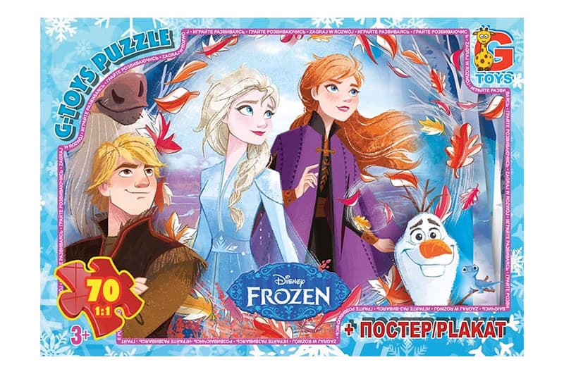 Пазли 70 ел. ТМ "G-Toys" із серії "Frozen" (Крижане Серце) FR047