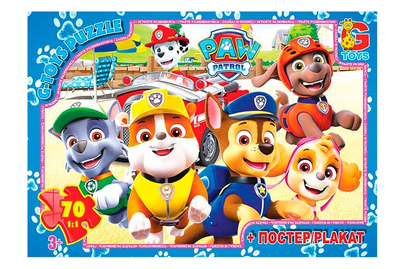 Пазли 70 ел. ТМ "G-Toys" із серії "Paw Patrol" (Щенячий патруль) PW0883