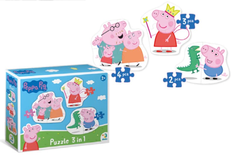 Пазл "Peppa Pig" "Родина Свинки Пеппи" 3в1 200338 DoDo