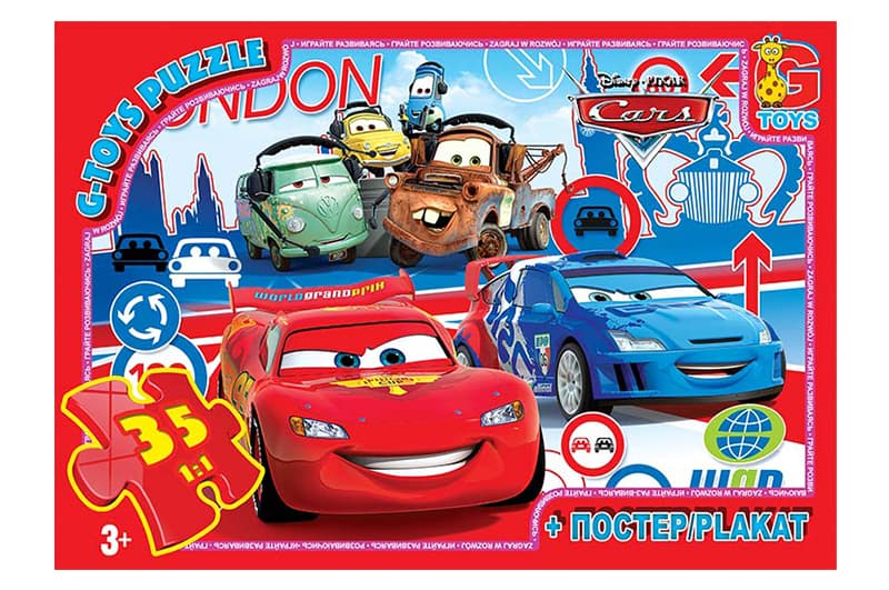 Пазли 35 ел. ТМ "G-Toys" із серії "Тачки" Z10179