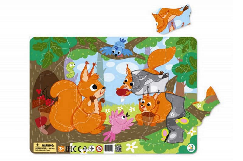 Пазл з рамкою "Білочки" (21 елемент) R300224 DoDo