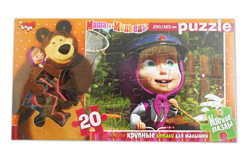 Пазли 20 елементів "Маша і Медвідь" M-S20-01-01,02,03,04,05 DANKO