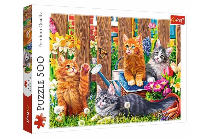 Пазли - 500 елм. - 37326 "Котики у саду", Trefl