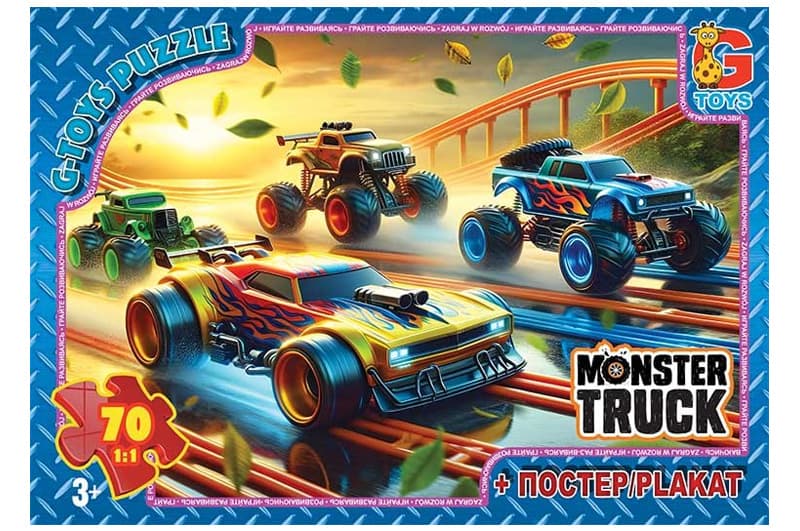 Пазли 70 ел. ТМ "G-Toys" із серії "Монстер траки" MT184