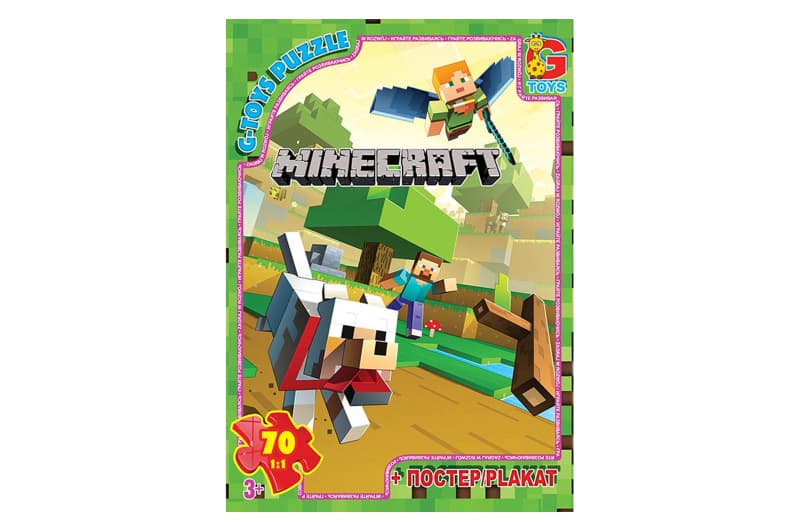 Пазли 70 ел. ТМ "G-Toys" із серії "Minecraft" (Майнкрафт) MC792