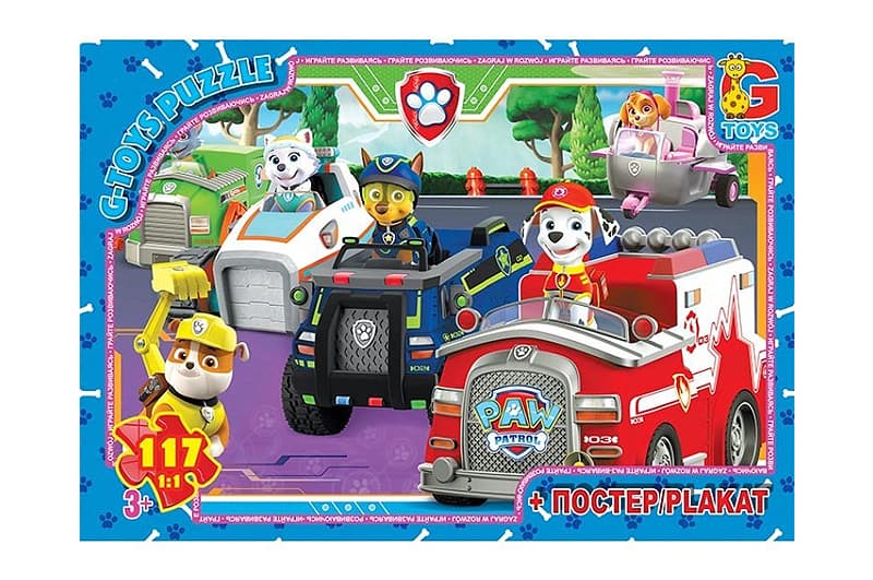 Пазли 117 ел. ТМ "G-Toys" із серії "Paw Patrol" ( Щенячий патруль) PW0838