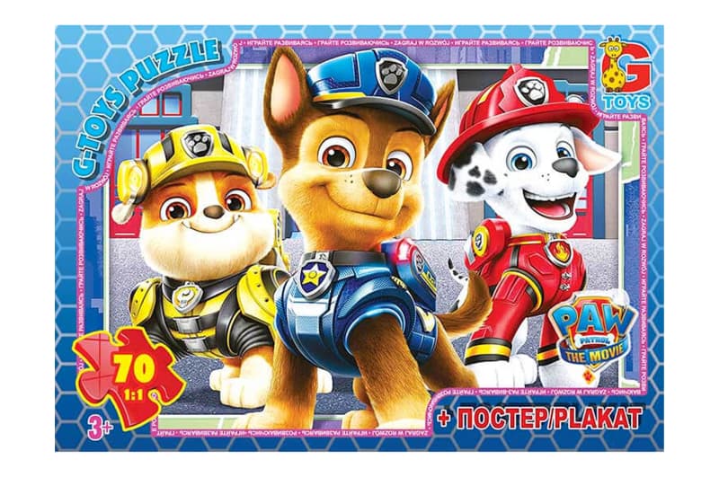 Пазли 70 ел. ТМ "G-Toys" із серії "Paw Patrol" (Цуценячий патруль) PW0870