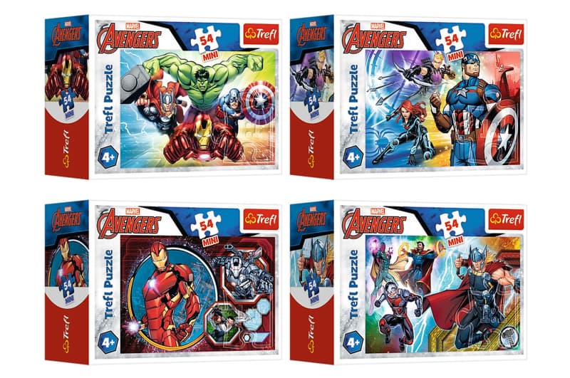 Пазли - 54 елм. - 19613/19614/19615/19616 MARVEL Trefl