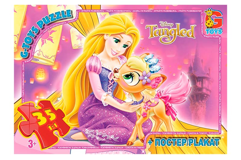Пазли 35 ел. ТМ "G-Toys" із серії "Рапунцель" TA010
