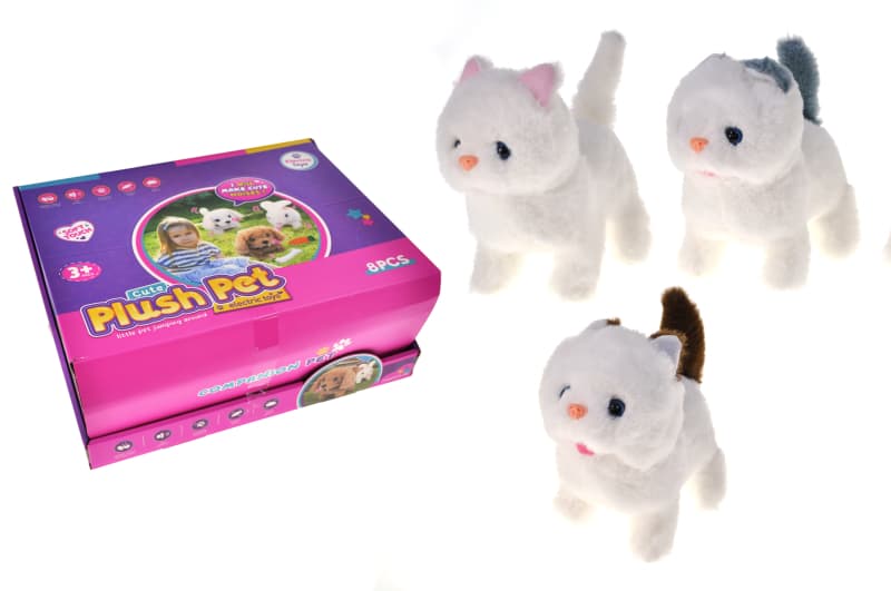Котик 057-1C на батарейках, в дисплеї 8шт р.27x28x15,5 см YG Toys