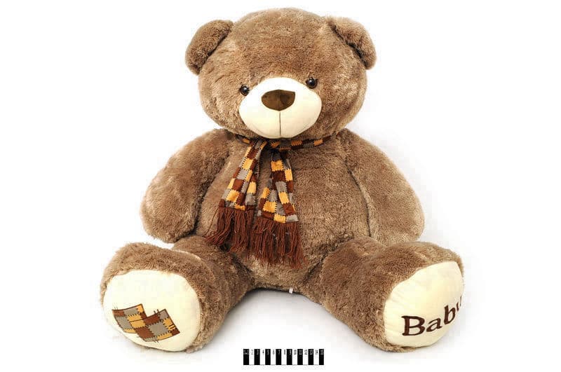 Ведмедик з шарфом коричневий 1269/70 р.70см