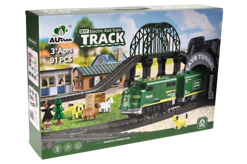 Залізна дорога AU8663 на батарейках, в коробці р.52x11x35 см YG Toys