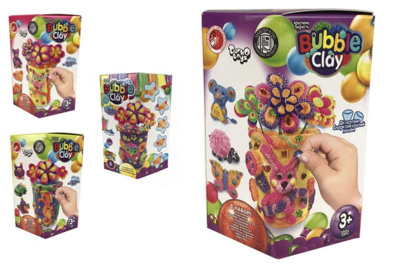 Набір креативної творчості "BUBBLE CLAY ВАЗА" BBC-V-01,02,03,04U DANKO