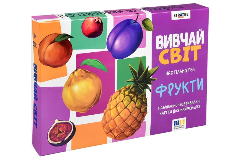 Настільна гра 30805 "Вивчай світ. Фрукти" українською мовою Strateg
