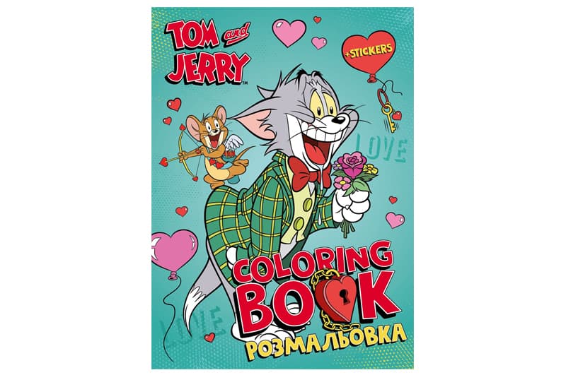 Розмальовка зі стікерами LCB38 "Tom and Jerry: День Святого Валентина" Ideyka