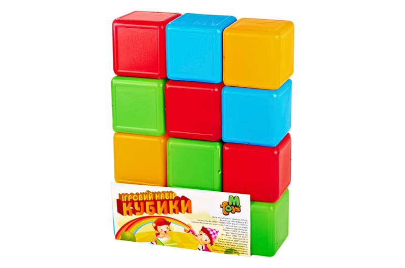 Кубики кольорові "12шт" 05062 Mtoys