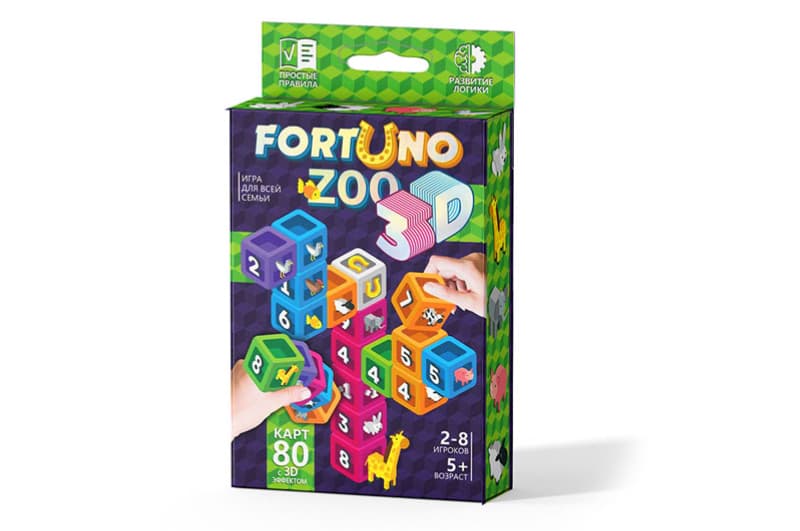 Настільна розвиваюча гра "Fortuno ZOO 3D" G-F3D-02-01U DANKO