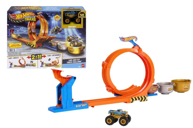 Ігровий набір JBX64 "Петлі та трюки" серії "Змагання за кубок" Monster Trucks Hot Wheels