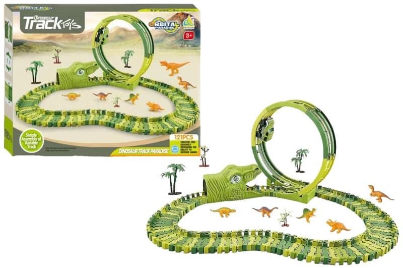 Трек "Magic Dino" на батарейках в коробці XC2005C р.35*8,5*27см