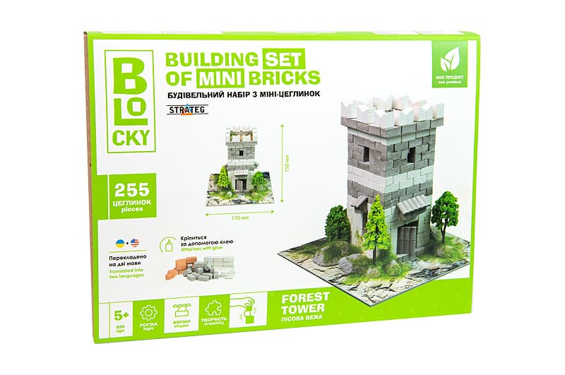 Будівельний набір для творчості з міні-цеглинок BLOCKY "Лісова Вежа" 31019 STRATEG