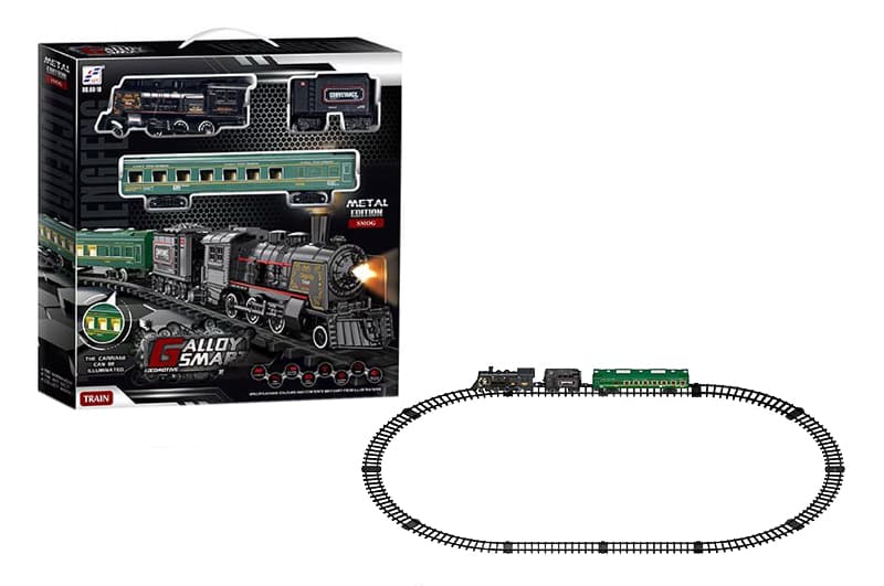 Залізниця  60-10  батарейка, світло, коробка р.35x37,5x6,8см