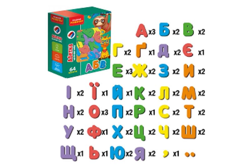 Магнітний набір 'Абетка' VT5411-15 (укр) Vladi Toys