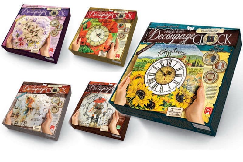 Комплект креативної творчості "Decoupage Clock" DKС-01-06,07,08,09,10 DANKO