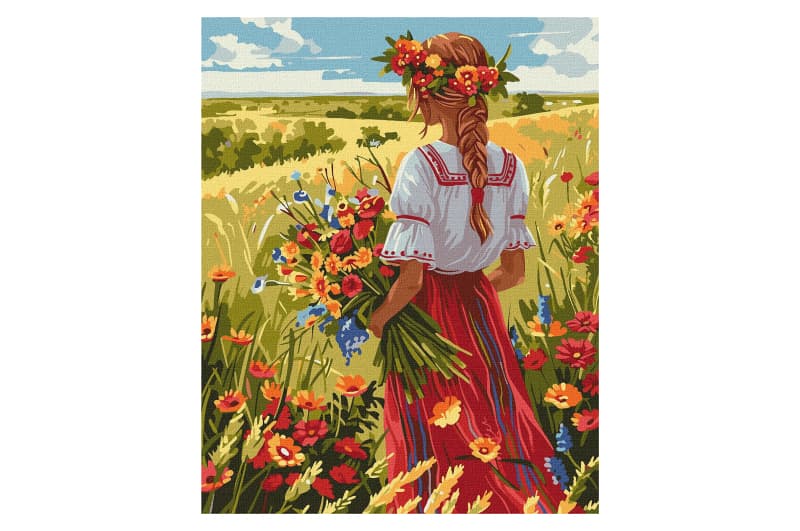 Набір для розпису по номерах 40x50 см KHO8448 "У рідних полях" Ideyka