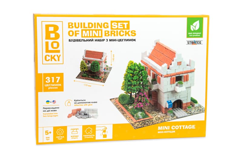 Будівельний набір для творчості з міні-цеглинок 31002 BLOCKY "Міні-Котедж" STRATEG