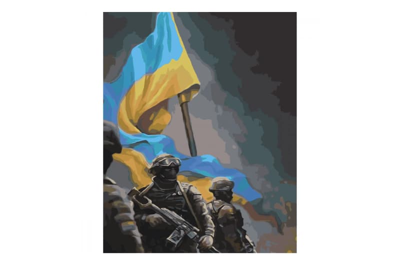 Набір для розпису по номерах р.40*50 см. "Українські воїни" SY6539 STRATEG