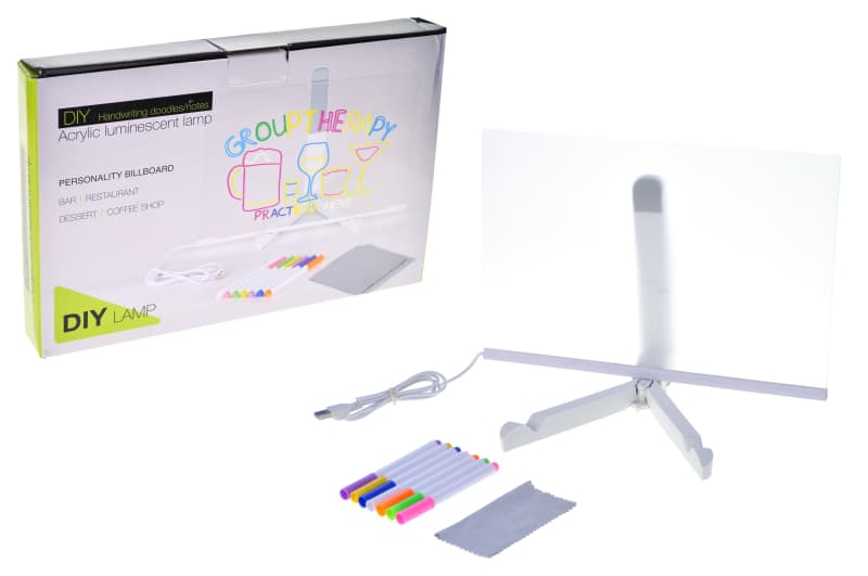 Світлодіодна дошка для нотаток та малювання USB короб р. 32*4*22 см