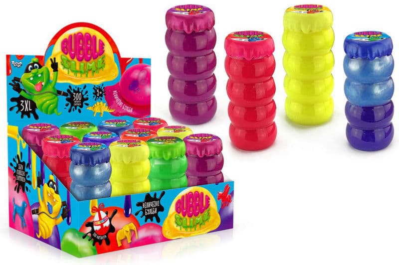 Слайм BUBS-01-01 "Bubble Slime" 300 гр, в дисплеї 12 шт. DANKO