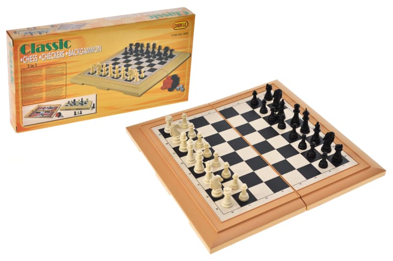 Шахи 3в1, в коробці 1666 р. 28,8x28,8x1,7 см YG Toys
