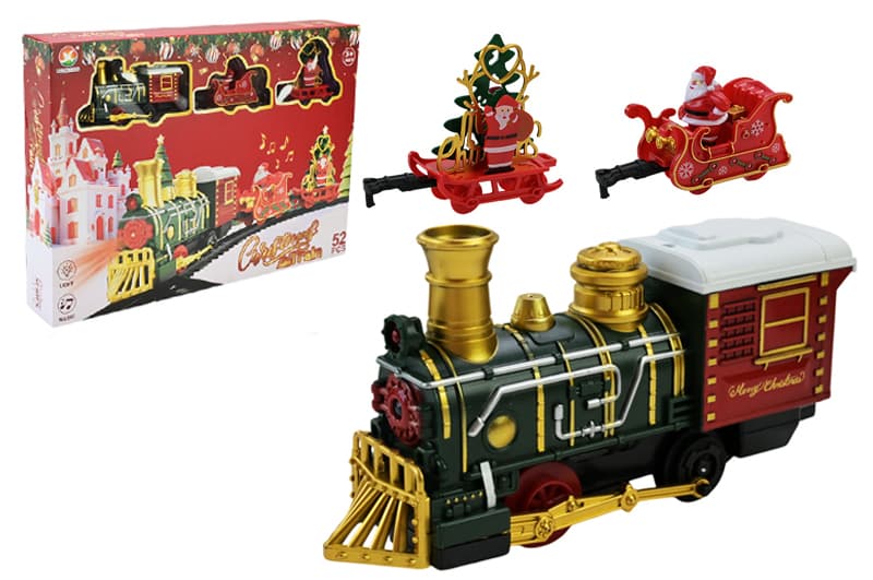 Залізна дорога 699-90A  Merry Christmas батарейка, світло, звук, коробка р.51,5x36x7,5см