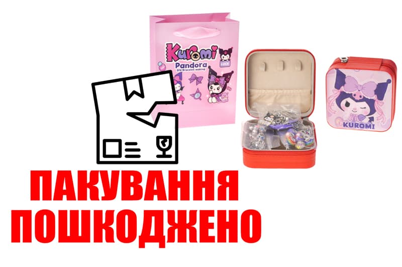 OUTLET Біжутерія дитяча 731/736/741/760 типу Пандора, шарми, 4 браслети в саквояжі