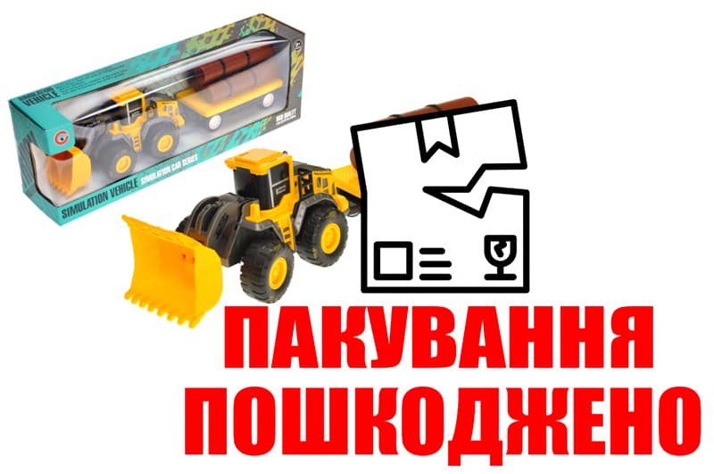 OUTLET Трактор з причіпом інерційний в коробці 99851-3 р.37*8,5*12,5см