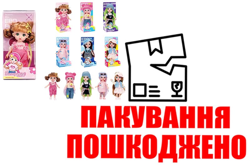 OUTLET Лялька 15см DH2368A 6 видів кор.19x6,5x9,3 см