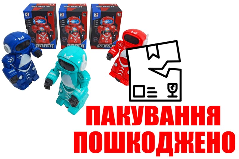 OUTLET Робот музичний ZR160 3 види зі світлом, в коробці р.12,8х11х19,4 см YG TOYS