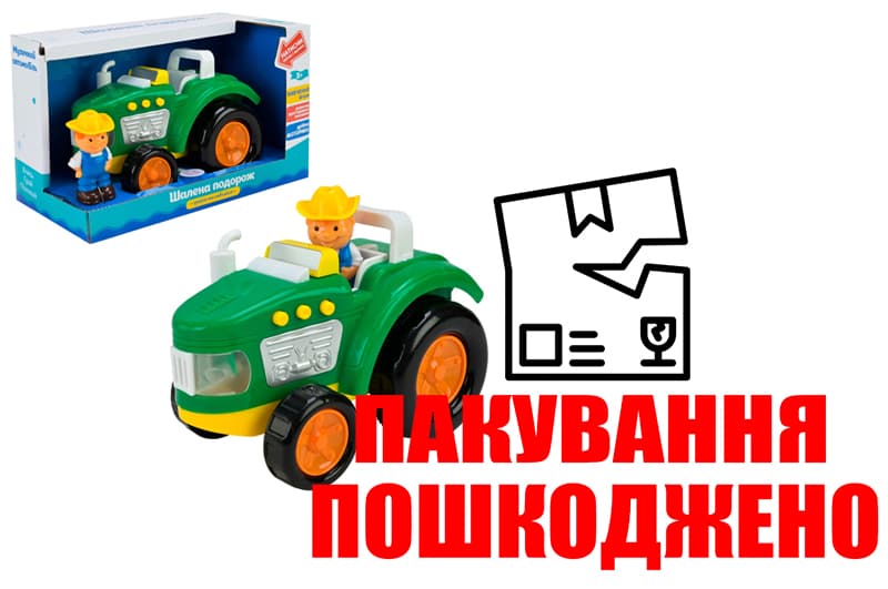 OUTLET Машина музична PL-724-33 Грайся та навчайся батарейка, звук, світло, коробка р.23,5x11,5x14,5см