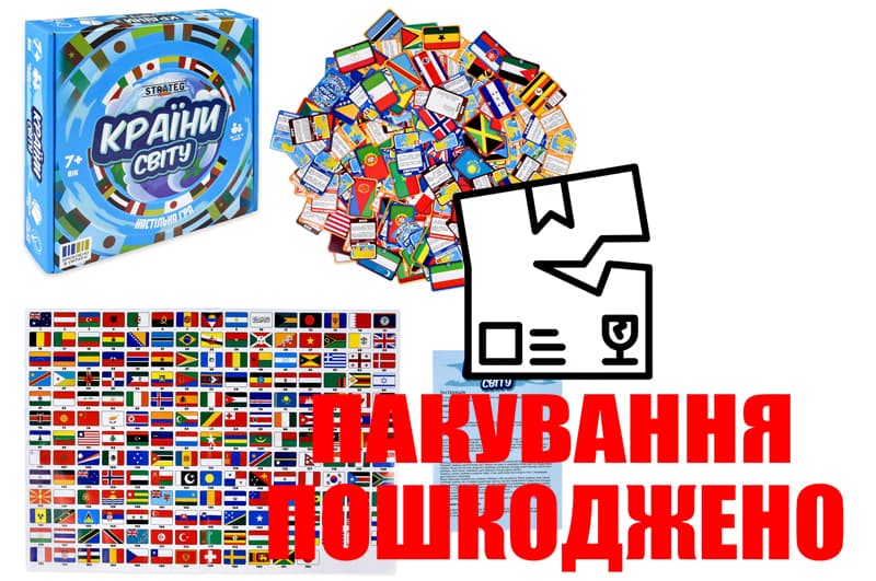 OUTLET Настільна гра 30952 Країни світу STRATEG