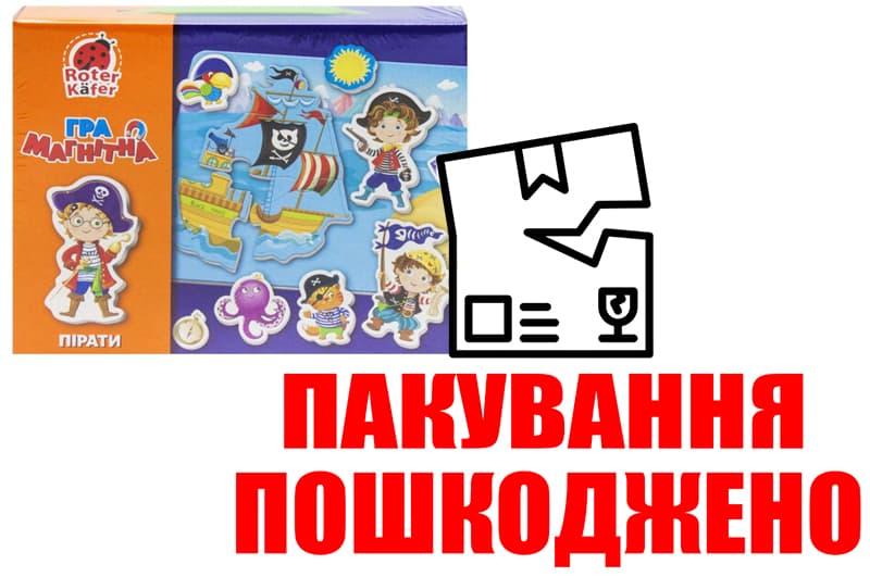 OUTLET Магнітна гра 'Пірати' VT3703-02 (укр) VladiToys
