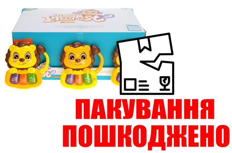 OUTLET Брязкальце 855-54A Левеня на батарейках, в дисплеї 12 шт. YG Toys