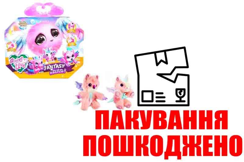 OUTLET Інтерактивна іграшка Пухнастик 1102 мікс 3 види (совеня, єдиноріг, дракончик), аксесуари, коробка 32*11*33 см