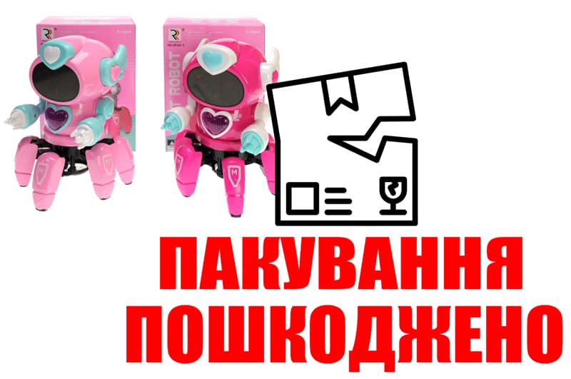 OUTLET Робот музичний зі світлом, ходить, 2види, в коробці ZR142-3 р.14*18,5*13см